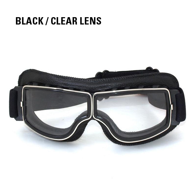 vintage motorbike goggles Vintage Style Leather Motorcycle Goggles – The Bikers Bounty