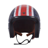 Motorcycle Helmet - DOT Approved 'Vintage Captain America' design open face biker helmet