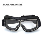 Vintage Style Leather Motorcycle Goggles