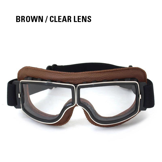 Vintage Style Leather Motorcycle Goggles – The Bikers Bounty