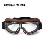 Vintage Style Leather Motorcycle Goggles