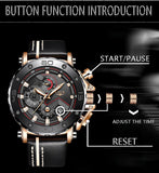 Men's Luxury Quartz 'Sports Chronograph' Watch
